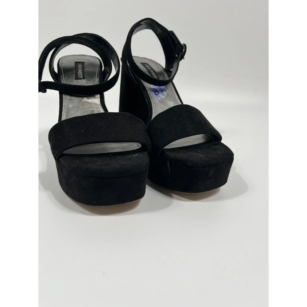 Womens Y2K Chunky Platform Heels 8.5 Black Goth Dark Fairy Grunge Formal Event